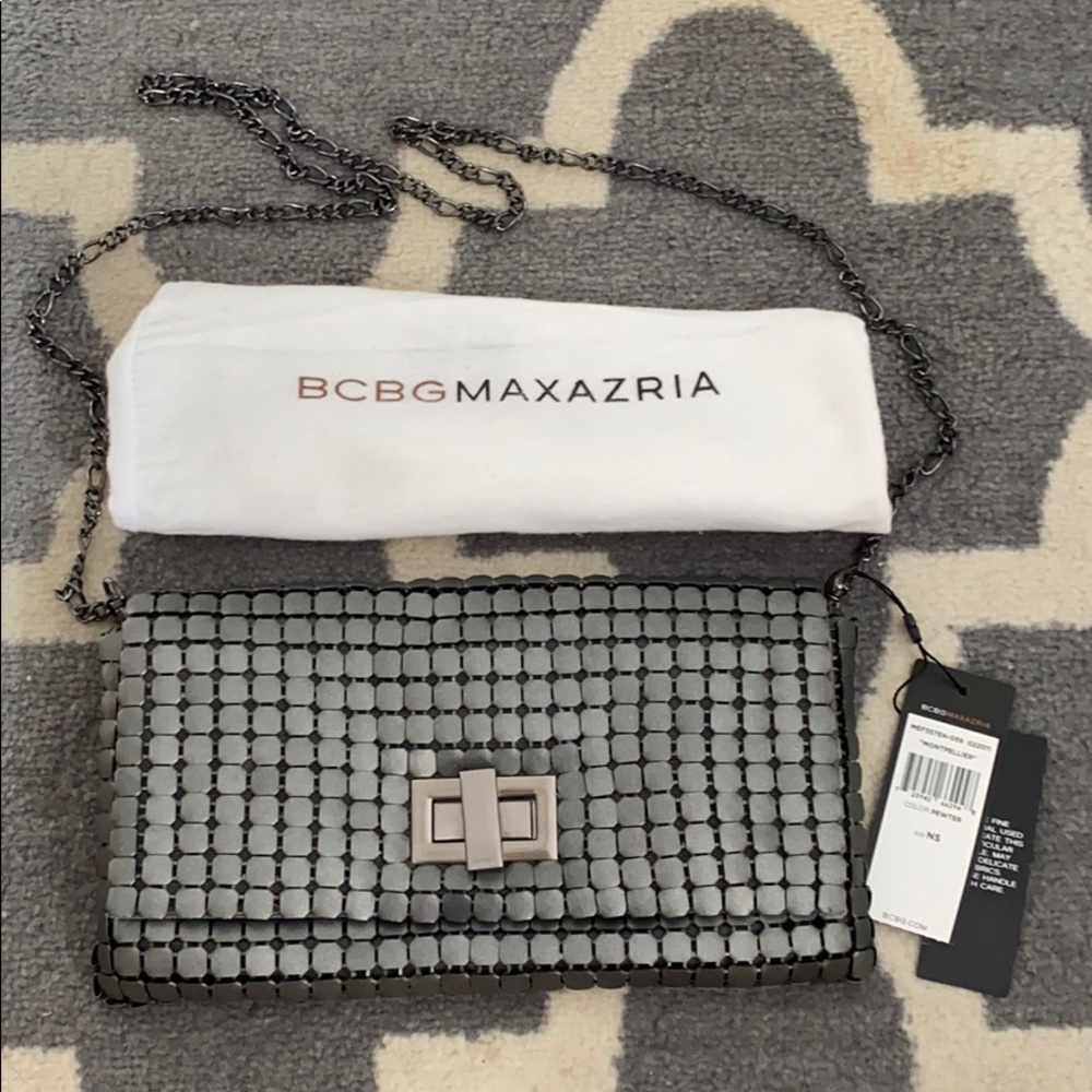 BCBG Max Azria Metal Clutch / Crossbody - NWT!
